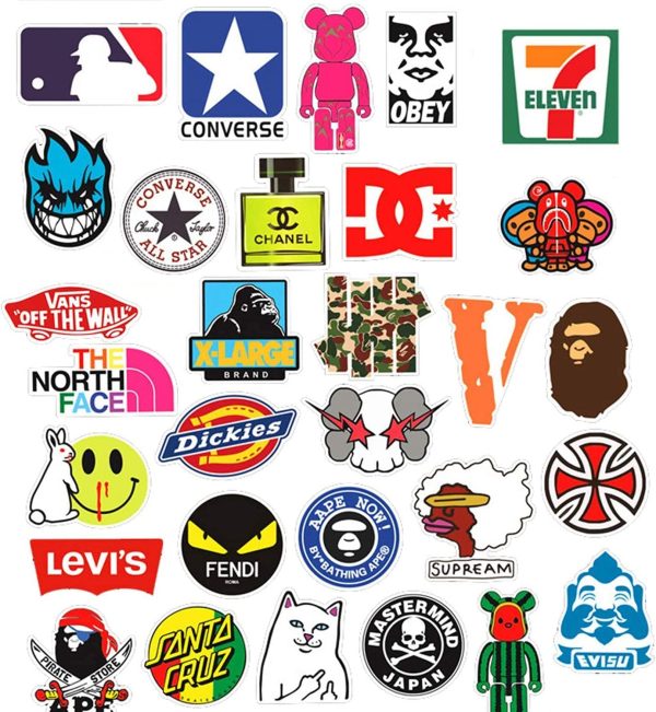 100-Pcs Street Fashion Sticker Pack Waterproof Cute Aesthetic Trendy Vinyl Stickers for Teens Kids Girls and Boys, Perfect for Car Motorcycle Bicycle Skateboard Luggage Decal Graffiti Patches - Image 6