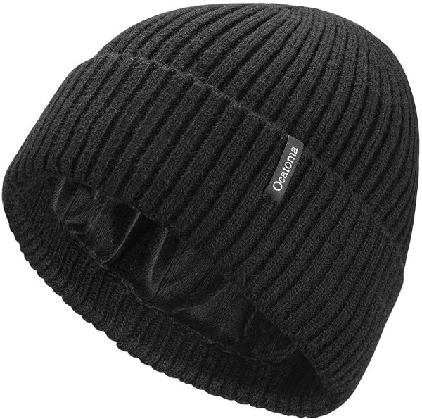 Ocatoma Beanie Hat for Men Women Warm Winter Knit Cuffed Beanie Soft Warm Ski Hats Toque Unisex Gifts for Men Women