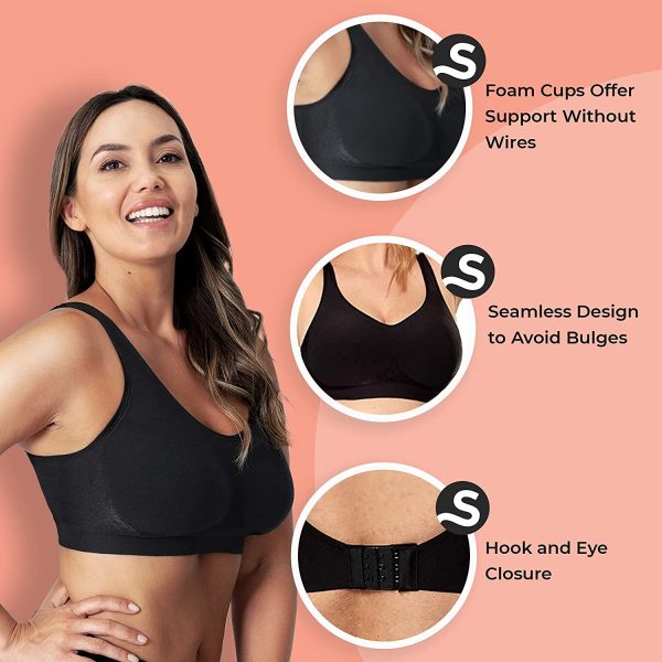 SHAPERMINT Compression Wirefree High Support Bra for Women Small to Plus Size Everyday Wear, Exercise and Offers Back Support - Image 2