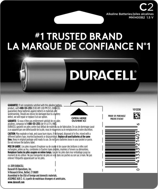 Duracell - Coppertop C Alkaline Batteries - 2 Count - Long Lasting, All-Purpose C Battery for Household and Business - Image 5