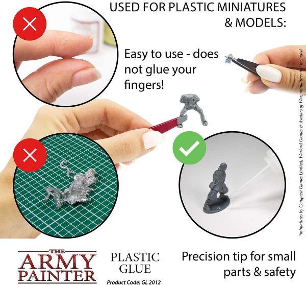 The Army Painter Plastic Glue - Plastic Cement Glue for Miniatures and Small Parts - Strong Bond Polystyrene Contact Cement Adhesive, 20 ml - Image 4