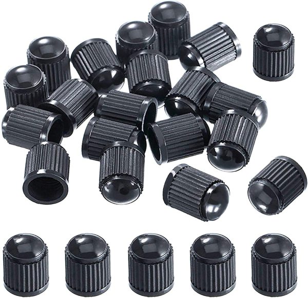 Universal 40Pcs Tire Valve Caps, Black Plastic Tire Stem Caps for Bicycles, Motorbikes, Cars, SUVs and Trucks (Caps Only) - Image 5