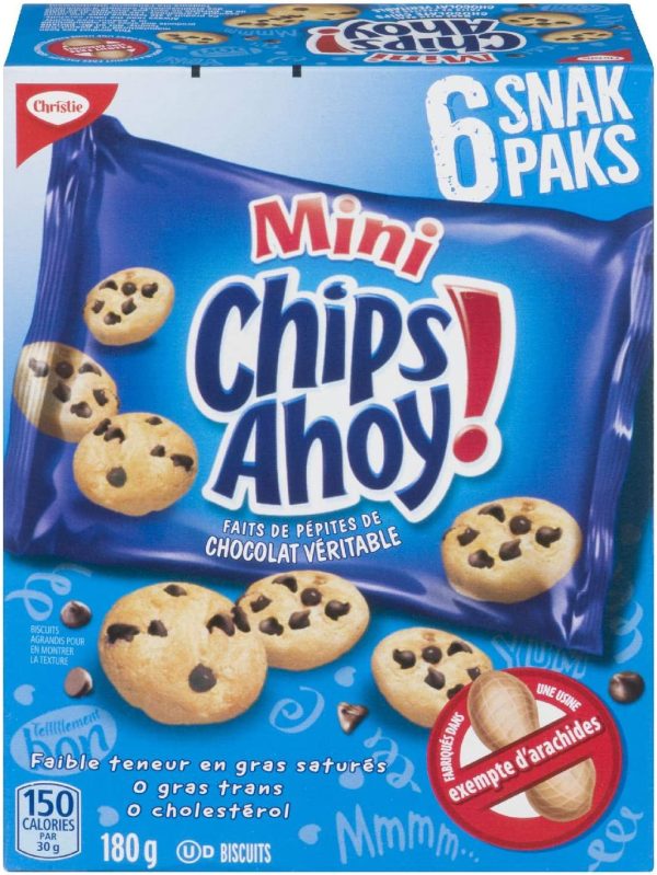 Snak Paks Mini Cookies, Back to School Snacks, 180g - Image 3