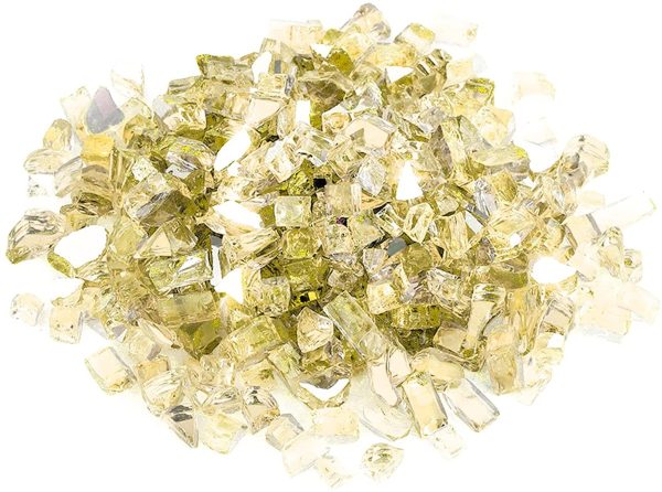 Mr. Fireglass 1/2 inch Reflective Fire Glass for Fireplace Fire Pit and Landscaping 10 lb High Luster Gold - Image 2