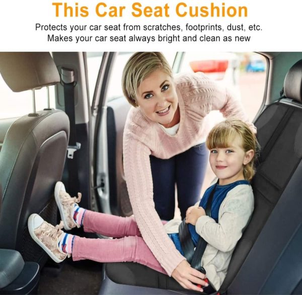 Car Seat Protector,Baby Kids Protection Cushion,Car Seat Protector Under Car Seat, Thickest Non-Slip Car Seat Protector for Baby/Child Car Seat, for Baby and Pet Car Seat Protection Cushion (2-Pack) - Image 8