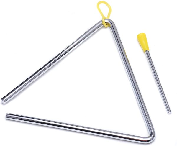 7 Inch Musical Steel Triangle Percussion Instrument With Striker - Image 6