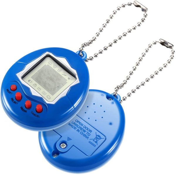 Skylety  Pieces Virtual Electronic Digital Pets Keychain Game Keyring Electronic Toys Nostalgic Virtual Digital Pet Retro Handheld Game Machine ( Pieces, Rose Red, Yellow, Blue) - Image 4