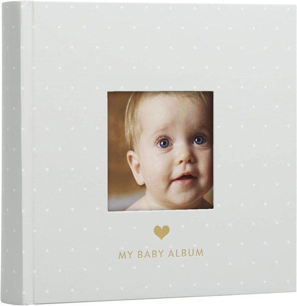 Pearhead Pearhead Baby Photo Album, Gray/White Polka Dots - Image 4