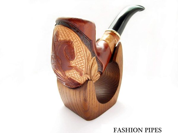 New Wooden Pipes Stand-showcase, Rack Holder for 1 Tobacco Smoking Pipes Handmade. - Image 8