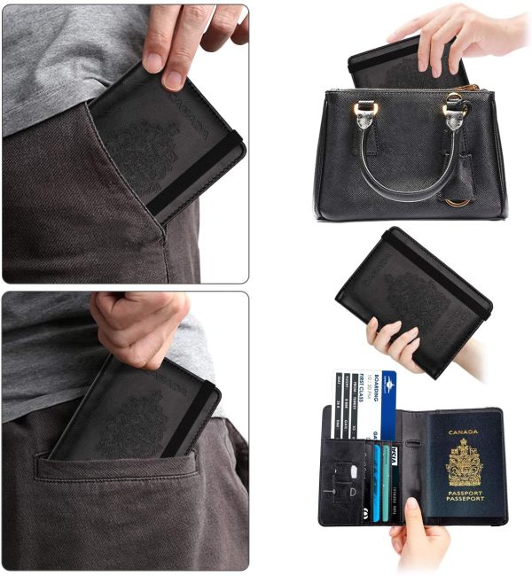 WALNEW RFID Blocking Passport Holder Wallet Cover Case - Image 2