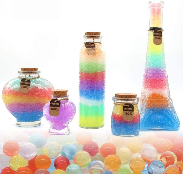 COSCANA, Water Beads for Kids Non Toxic, 50000 pcs, Water Gel Bead Pearls Rainbow Mix Gel Beads for Vase Filler, Home Decoration, Wedding Centerpiece, Toys, and Plants - Image 3