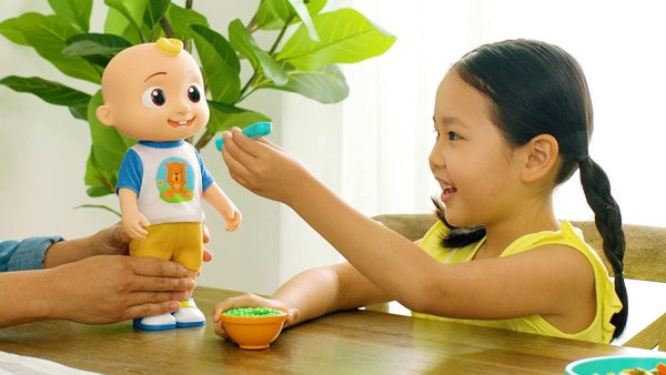 CoComelon Deluxe Interactive JJ Doll - Includes JJ, Shirt, Shorts, Pair of Shoes, Bowl of Peas, Spoon- Toys for Preschoolers - Image 3