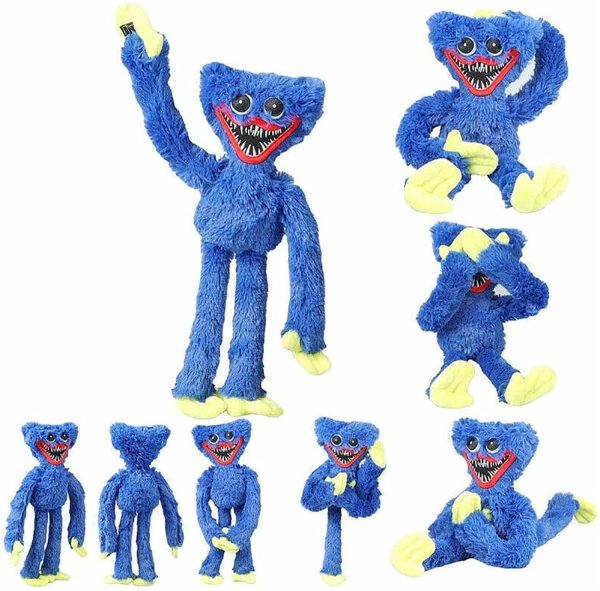 ageqi Poppy Playtime Huggy Wuggys Plush Toy, Poppy Playtime Figure Doll, Monster Horror Stuffed Doll Gifts for Game Fans,Kids Birthday,Christmas,Party (Blue)