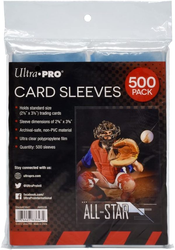 Ultra PRO Clear Card Sleeves for Standard Size Trading Cards Measuring 2.5" x 3.5" (500 Count Pack) - Image 2