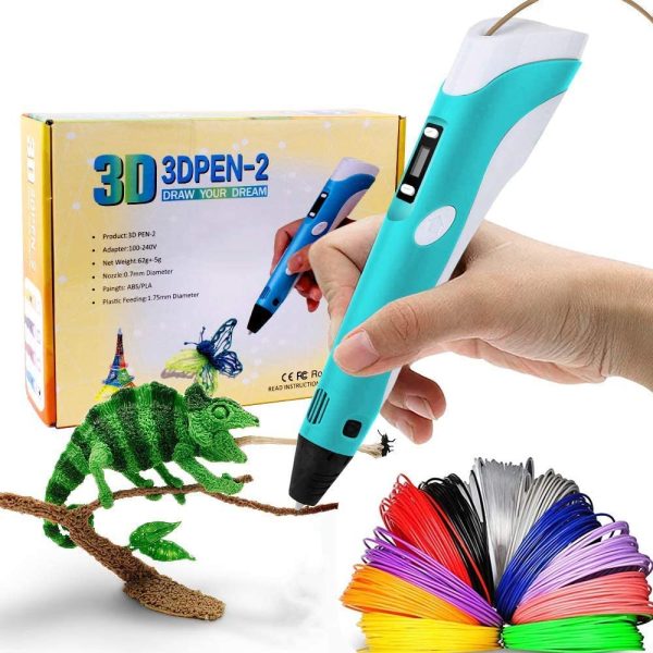 3D Pen upgrade Intelligent 3D Printing Pen with Smoother Experience 3D Art Printing Printer Pens with LCD Screen Automatic Feeding include12 Colors PLA Filament Refills,Interesting Gifts for All Ages. - Image 4