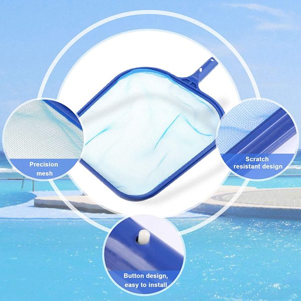 Pool Skimmer Net, Pool Leaf Skimmer Net Professional Pond Accessories for Indoor and Outdoor Swimming Pools, Fish Ponds, Fountain Ponds, Bathtubs - Image 4