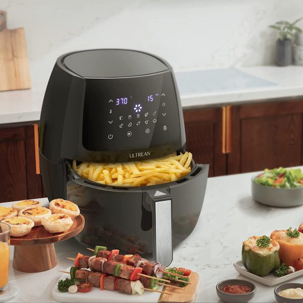 5.8 Quart Air Fryer, Electric Hot Air Fryers Oilless Cooker with 10 Presets, Digital LCD Touch Screen, Nonstick Basket, 1700W, UL Listed (Black) - Image 6