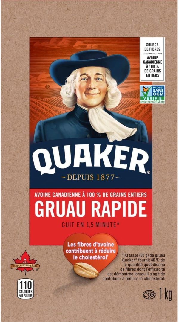 QUAKER Quick Cook Standard Oats, 1 kg