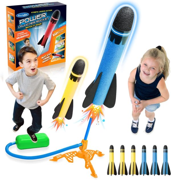 Toys for 3-12 Year Old Boys, CHIMMY Rocket Kit Outdoor Toys for Kids 3-12 Rocket Set Birthday Gifts for Girls Age 3-12 Outside Toys Air Rocket for 3-12 Year Old Girls Fun Toys for Boys Blue - Image 7