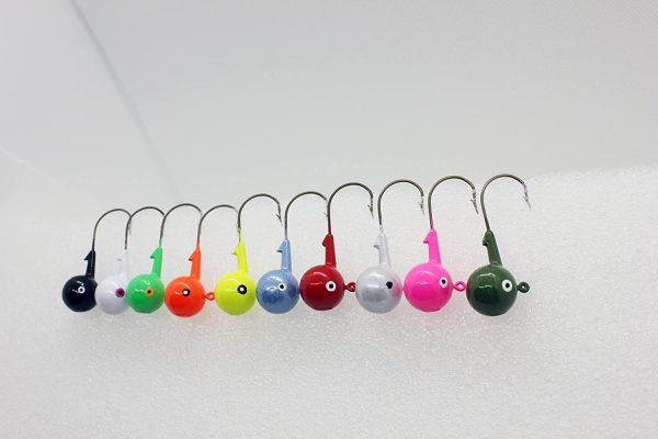 MapleOutdoors Fishing Jigs Jigheads 1 oz 20 pcs Assorted Colors Walleye Pike Pickerel Bass Muskie Perch Fish Hook Jig Head Soft Plastic Lure Real Bait for Game Fish Fresh Water Salt Water - Image 2