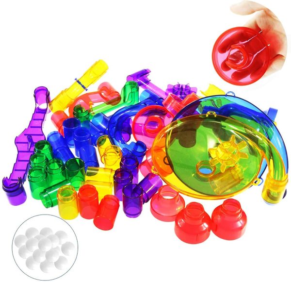 WTOR Toys 216Pcs Kids Toys Marble Run Super Set Toys Marble Maze Game Educational Learning Building Blocks Boys Girls Toys Gift for Kids Children