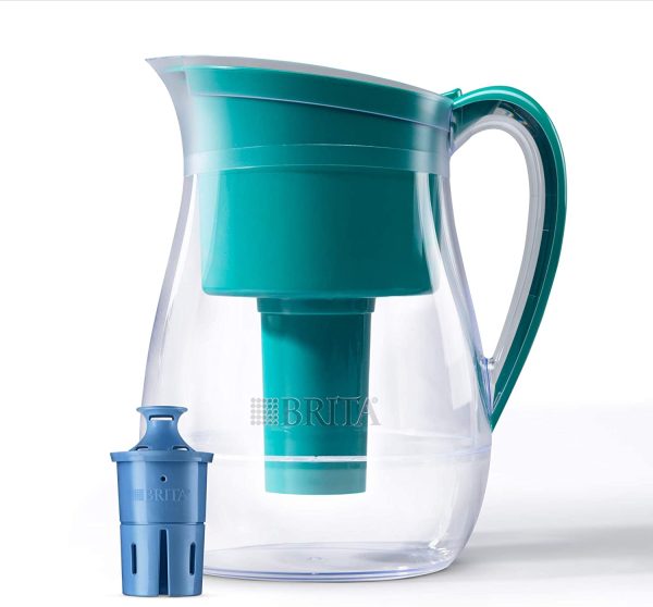 Large 10 Cup LONGLAST + Water Filter Pitcher with 1 Longlast Filter, BPA Free ?C Monterey, Green - Image 5