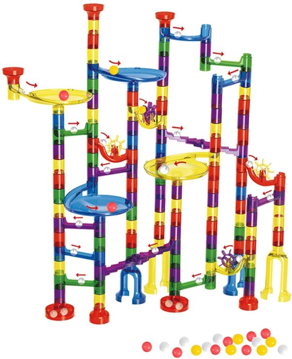 WTOR Toys 216Pcs Kids Toys Marble Run Super Set Toys Marble Maze Game Educational Learning Building Blocks Boys Girls Toys Gift for Kids Children - Image 4