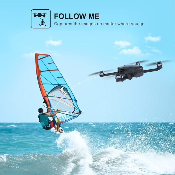 Holy Stone HS720 Foldable GPS Drone with 4K UHD Camera for Adults, Quadcopter with Brushless Motor, Auto Return Home, Follow Me, 26 Minutes Flight Time, Long Control Range, Includes Carrying Bag - Image 5