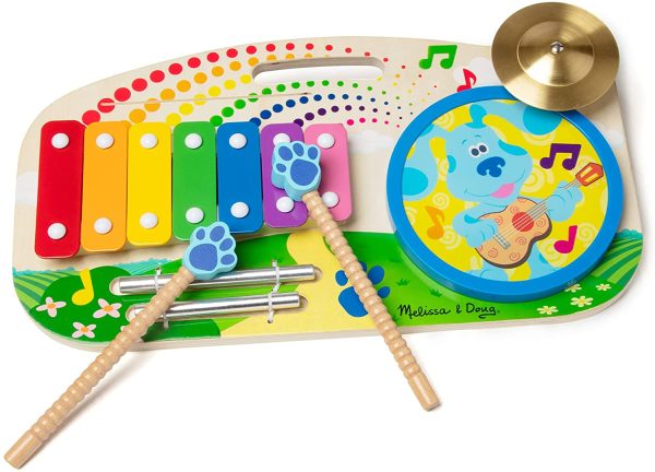 Melissa and Doug Blue's Clues and You - Wooden Music Maker Board (5 Instruments) - Image 4