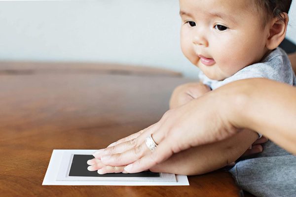 Pearhead Newborn Baby Handprint or Footprint ??Clean-Touch?? Ink Pad, 2 Uses, Black