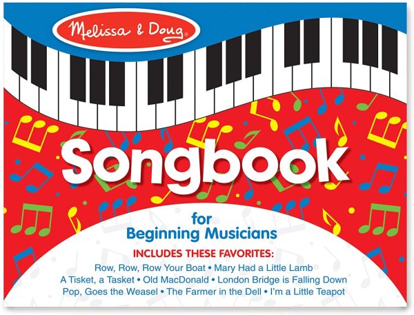 Melissa & Doug Learn-to-Play Classic Grand Piano with 30 Keys, Color-Coded Songbook, and Non-Tip Bench, H: 23.5 X W: 22.2 X D: 10 - Image 7