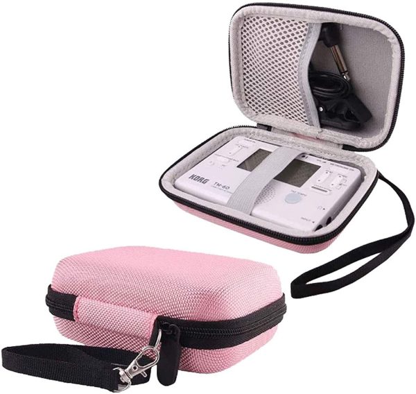 WERJIA Hard Carrying Case Compatible with Korg TM60BK/TM-50 Tuner Metronome,KLIQ MetroPitch - Metronome Tuner (Pink) - Image 3