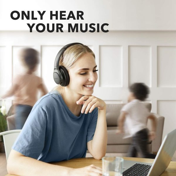 Anker  Life Q20 Hybrid Active Noise Cancelling Headphones, Wireless Over Ear Bluetooth Headphones, 40H Playtime, Hi-Res Audio, Deep Bass, Memory Foam Ear Cups, for Travel, Home Office - Image 3