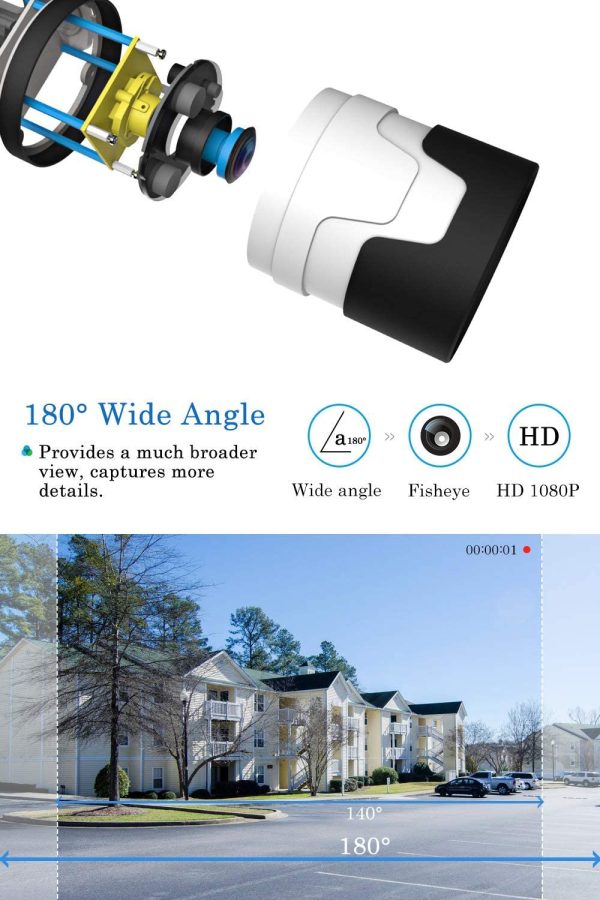 ??2022 New Version??Outdoor Wireless Security Camera, Waterproof WiFi IP Camera With FHD 1080P, 180?? Wide Angle Wireless Wifi Camera Home Surveillance Bullet Camera With Motion Detection, Night Vision, IP66 - Image 3