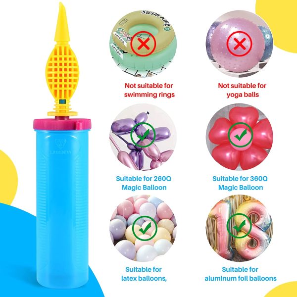 Siumir Balloon Pump Hand Manual Inflator Portable Balloon Air Blower for Birthday Party, Wedding, Anniversary Decoration