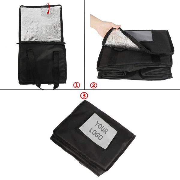 39 L Insulated Food Delivery Bag for Food Transport-Foldable Heavy Duty Food Warmer Grocery Bag for Camping Catering Restaurants (Medium) - Image 7