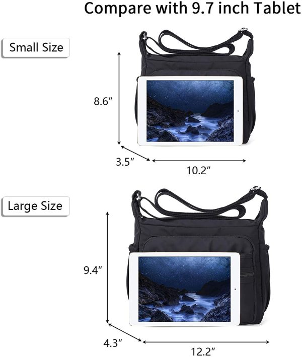 Crossbody Bag for Women Waterproof Shoulder Bag Messenger Bag Casual Nylon Purse Handbag - Image 3