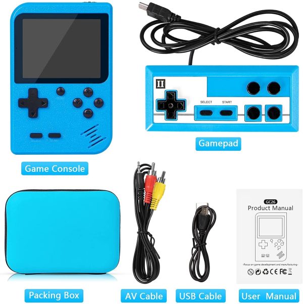 Retro Handheld Game Console with Protector Case 800 Free Classical FC Games 3.0 Inch Color Screen Handheld Gameboy Support for Connecting TV & Two Players Portable Video Game Gifts for Adults & Kids - Image 3