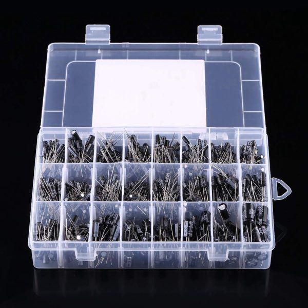 540pcs 24 Values Commonly Used Aluminum Electrolytic Capacitors Assortment Kit 10V-50V 0.1uF to 1000uF with Storage Box - Image 6