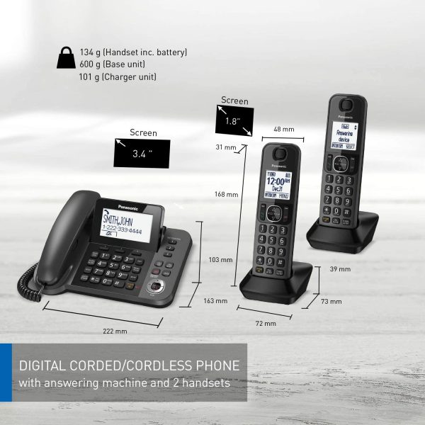 KXTGF352M Dect_6.0 3-Handset Landline Telephone