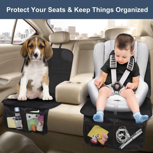 Car Seat Protector,Baby Kids Protection Cushion,Car Seat Protector Under Car Seat, Thickest Non-Slip Car Seat Protector for Baby/Child Car Seat, for Baby and Pet Car Seat Protection Cushion (2-Pack) - Image 2