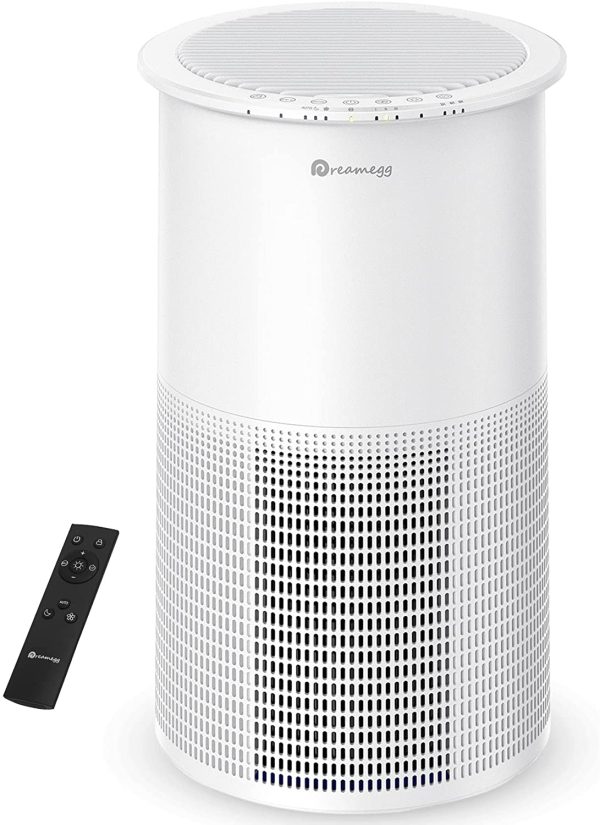 Air Purifiers Large Room 1200 ft2 - Dreamegg True HEPA Air Purifier for Allergies with Pollen Mode, AUTO Mode, UV-C Light, Night Light, Quiet Large Room Air Purifier for Home Bedroom, Remote Control - Image 6