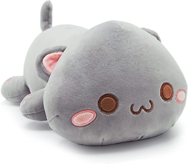 Cute Kitten Plush Toy Stuffed Animal Pet Kitty Soft Anime Cat Plush Pillow for Kids (Gray A, 2") - Image 3