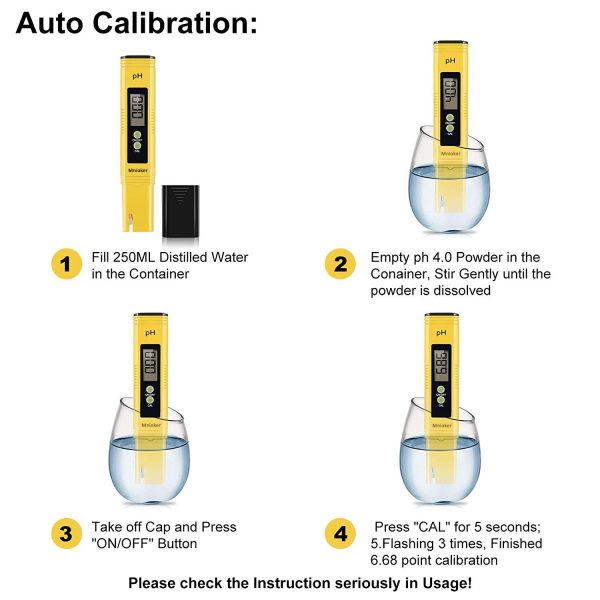 PH Meter Digital Water Quality Tester, Testing Range 0.00-14.00 Ph Great for Household Drinking, Pool and Aquarium High Accuracy Pen. - Image 3