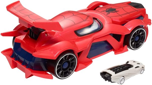 Marvel Hot Wheels Spider-Man Web-Car Launcher - Image 4