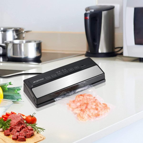 Vacuum Sealer Machine, Automatic Food Sealer Starter Kit|Led Indicator Lights|Easy to Clean|Dry & Moist Food Modes| Compact Design (Black) - Image 4