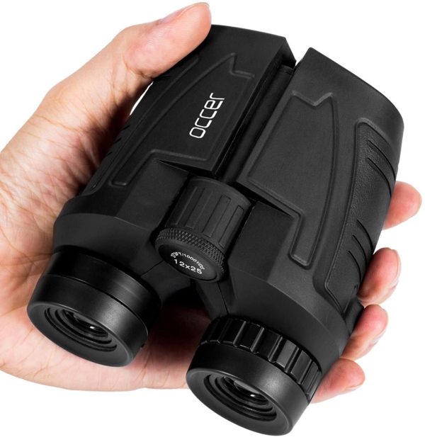 12x25 Compact Binoculars with Clear Low Light Vision, Large Eyepiece High Power Waterproof Binocular Easy Focus for Outdoor Hunting, Bird Watching, Travel, Hiking, Fit for Adults and Kids - Image 7