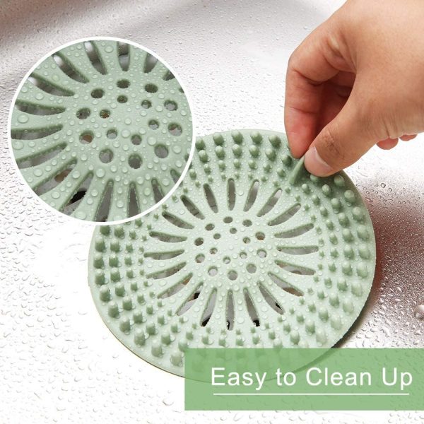 Hair Catcher Durable Silicone Hair Stopper Shower Drain Covers Easy to Install and Clean Suit for Bathroom Bathtub and Kitchen 5 Pack - Image 2