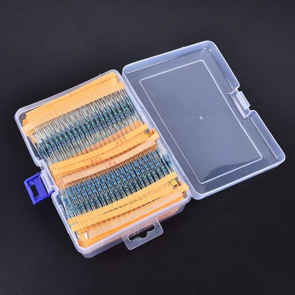 2600 Pieces 130 Values Resistor Kit, 1% 1 Ohm-3M Ohm 1/4W Metal Film Resistors Assortment with a Plastic Box for DIY, Experiment - Image 9