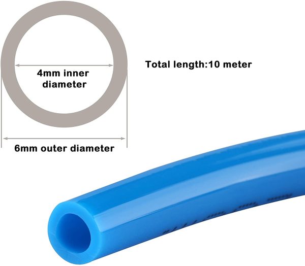 Air Hose Pipe Tube Kit 6mm OD with 1/4?? Push to Connect Air Fittings (13 PCS)??Pneumatic Air Line Connector